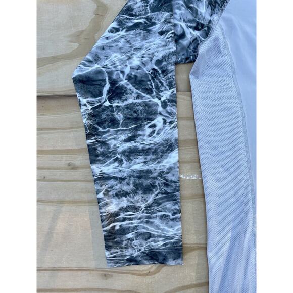 MOSSY OAK Hydro Fishing Shirt Long Sleeve Performance Huk Mens Beige SIZE 2XL‎ - Picture 5 of 7